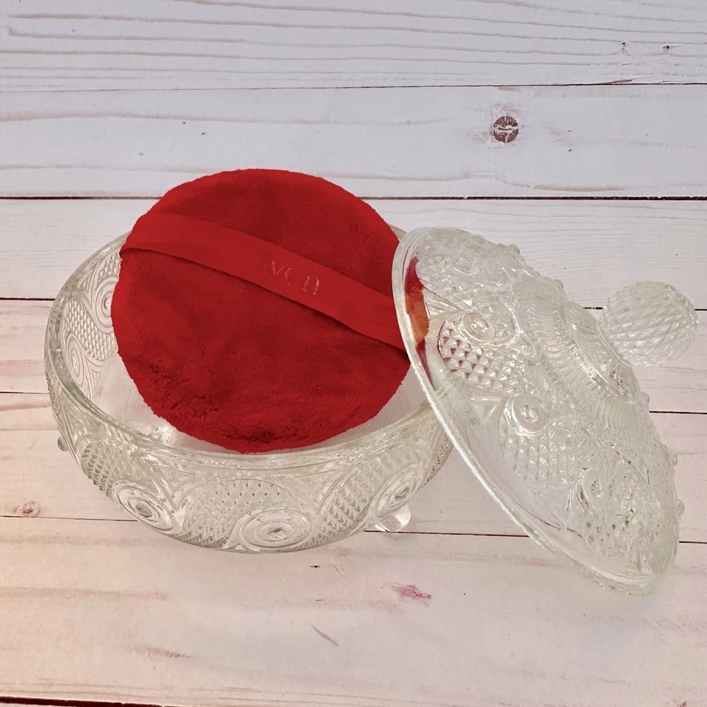 AVON Multi Purpose Candy Dish Glass Glass Wear Vintage